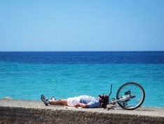 Radsport Radfahren im Urlaub mit dem Fahrrad in Südfrankreich