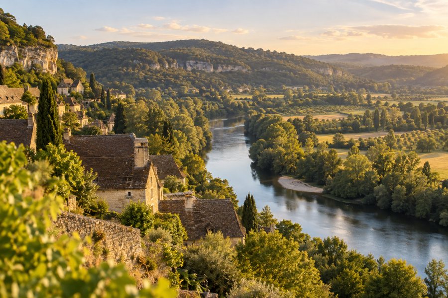Périgord: Dordogne-Tal – KI-Symbolbild