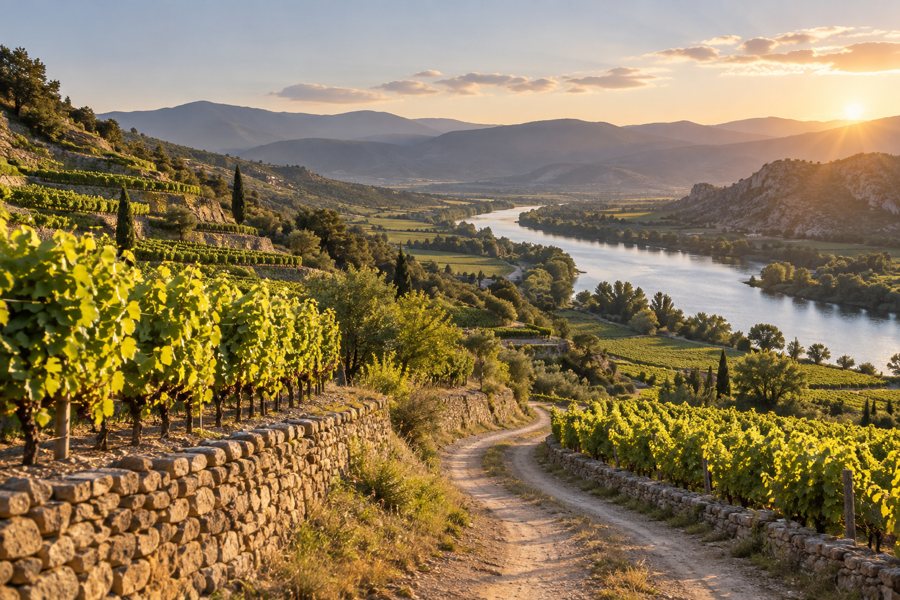 Rhône-Wein – KI-Symbolbild