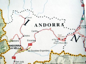 Strassenkarte Andorra